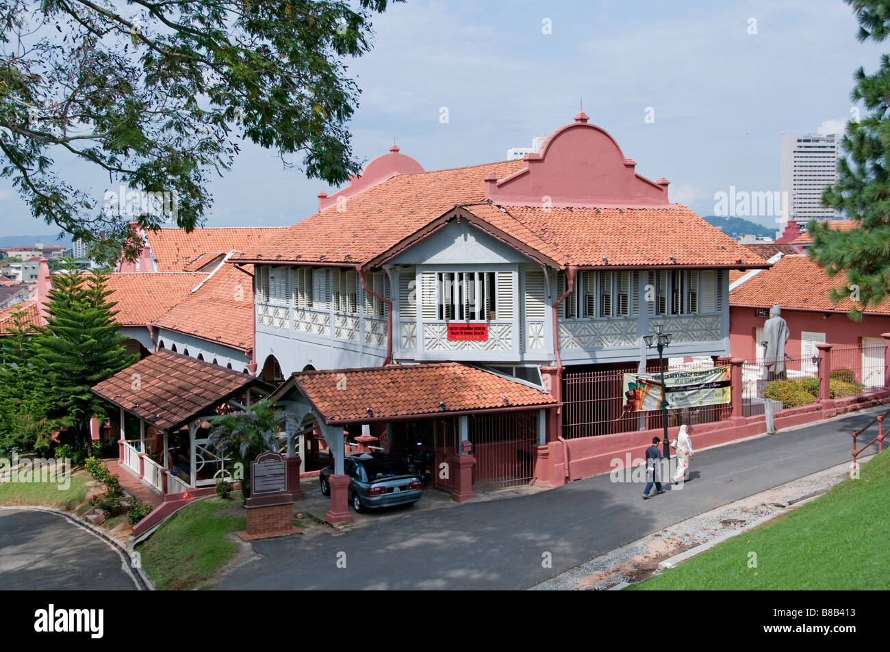 Malacca Malaysia alten niederländischen Holland Niederlande Portuge Portugal Haus im Kolonialstil Stockfoto