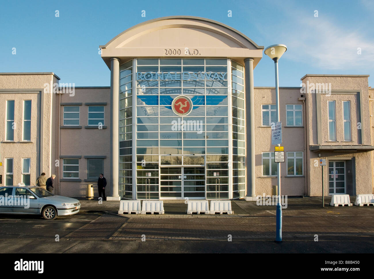 Ronaldsway Airport Eingang, Isle Of Man Stockfoto