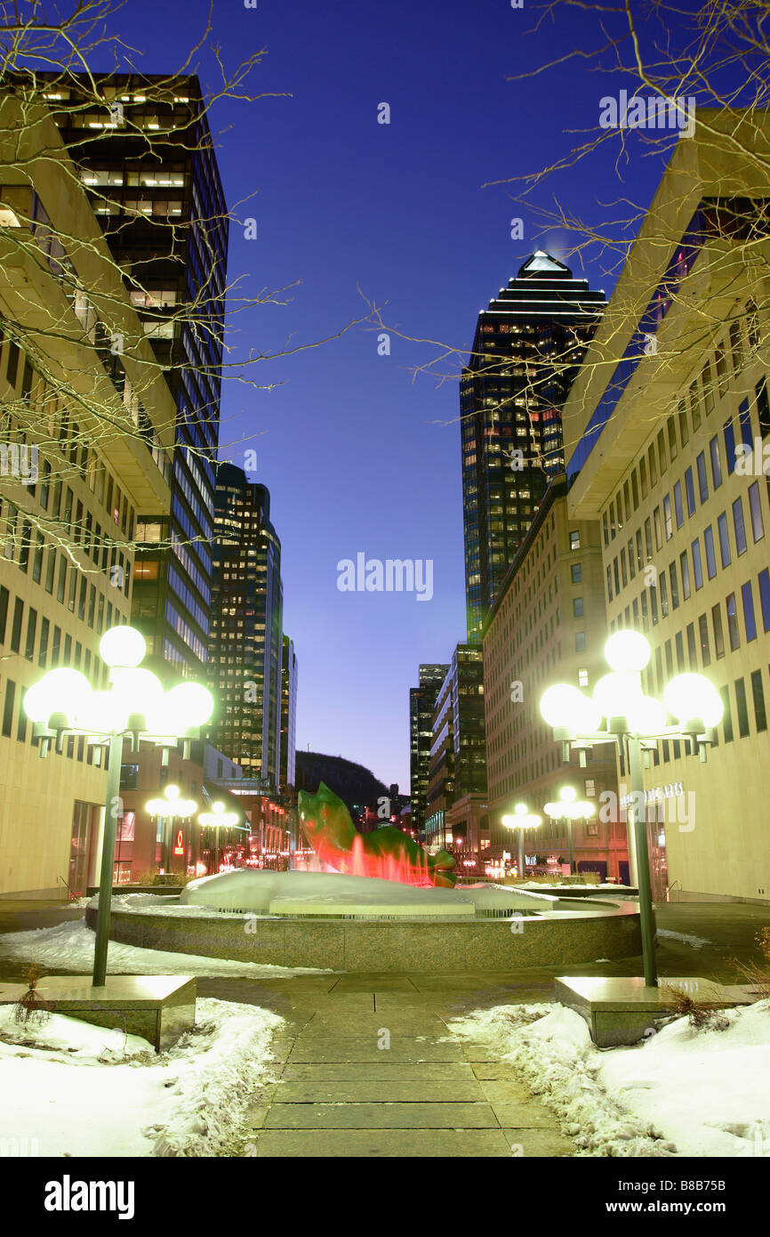 McGill College Ave von Place Ville-Marie, Montreal, Quebec Stockfoto