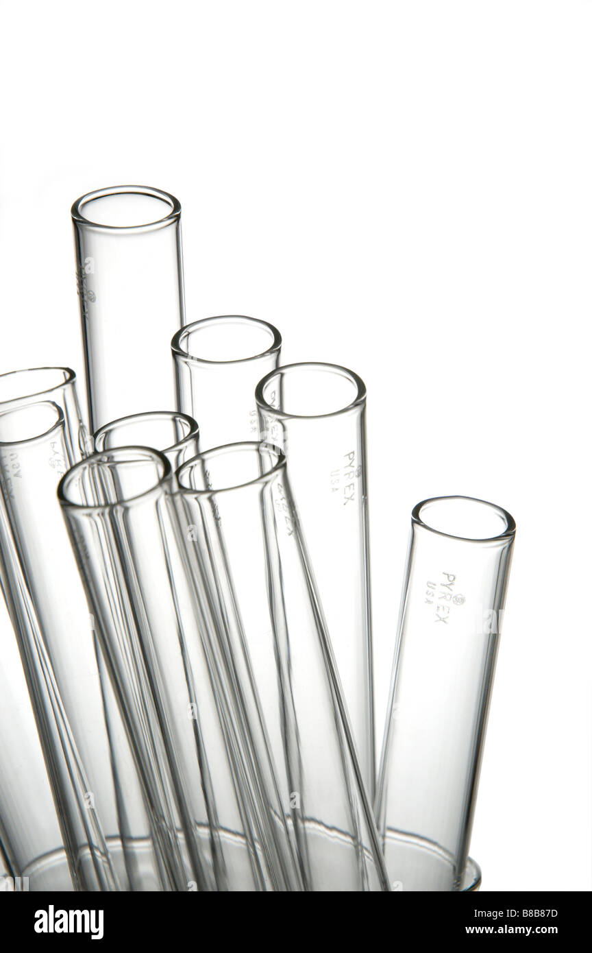 Glas-Reagenzgläser-Science-lab Stockfoto