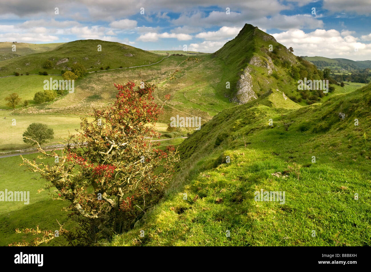 Parkhaus Hügel, Peak District National Park, Derbyshire, England, Vereinigtes Königreich Stockfoto