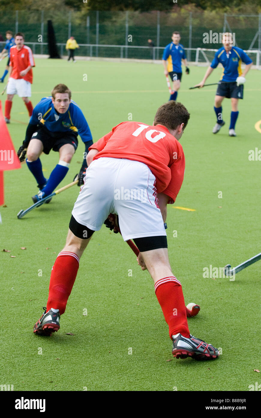 Mens-Hockey-Match Stockfoto