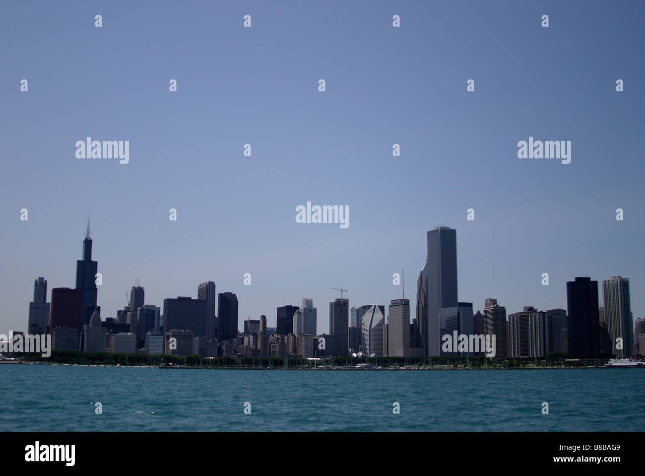 Skyline von Chicago, Illinois Stockfoto