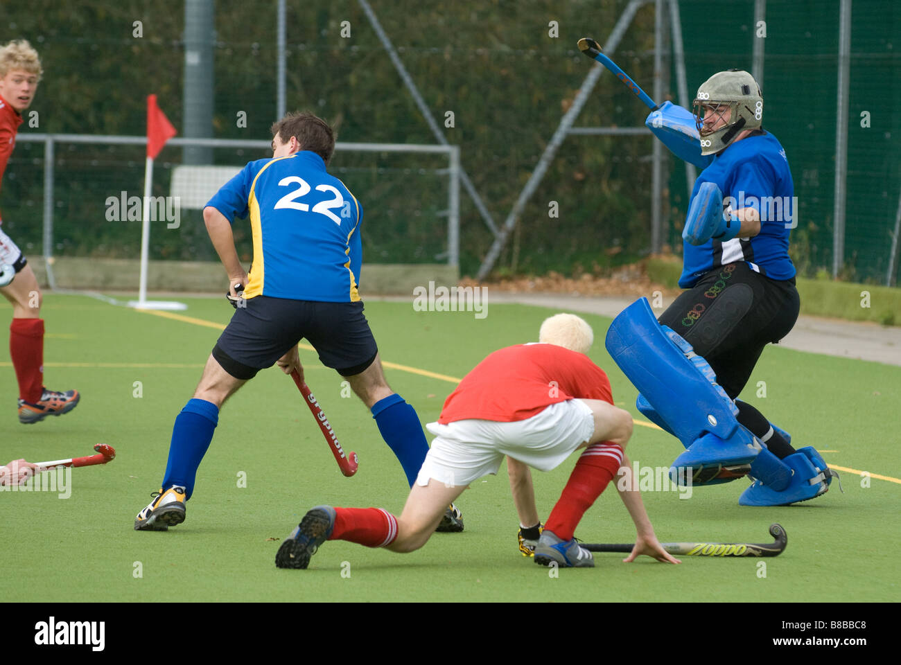 Mens-Hockey Stockfoto