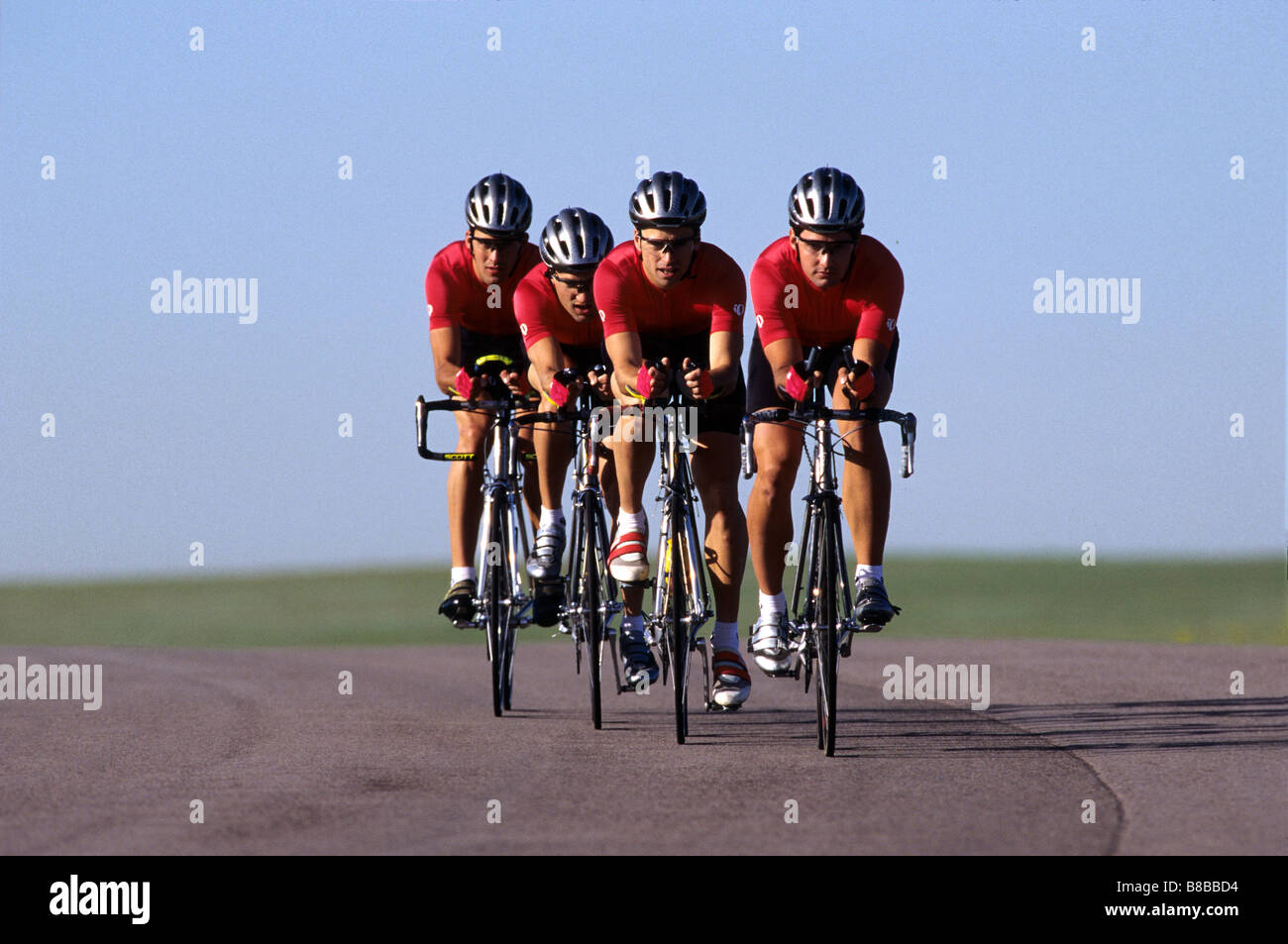 Straßen-Radsport Team im Wettbewerb Stockfoto