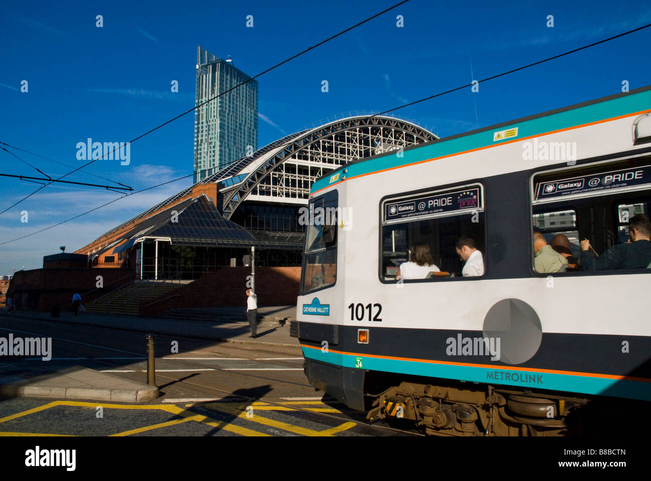 Europa-Großbritannien-England-Manchester-G-Mex center Zentrum Straßenbahn Stockfoto