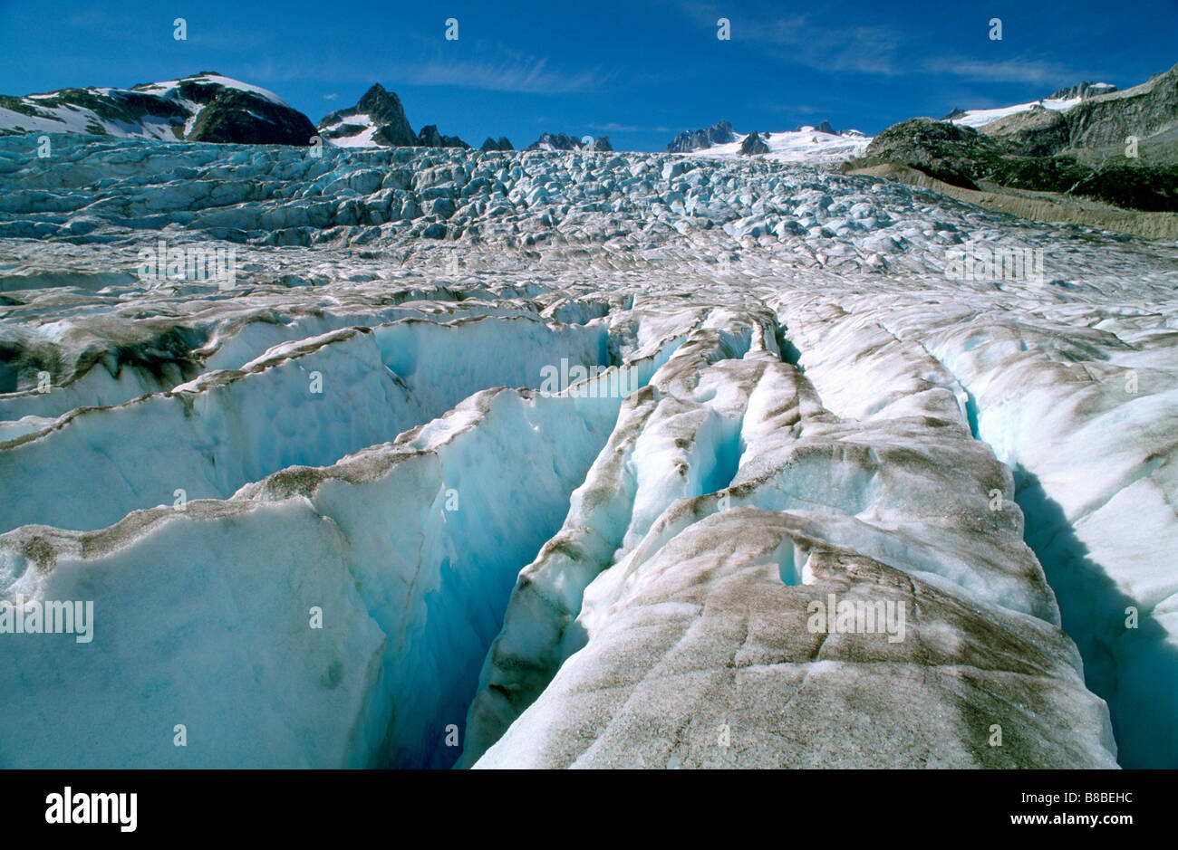 Tollot Gletscher, Mt Waddington, Britisch-Kolumbien Stockfoto