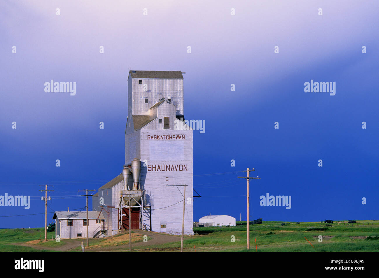 Getreidesilo, Shaunavon, Saskatchewan Stockfoto