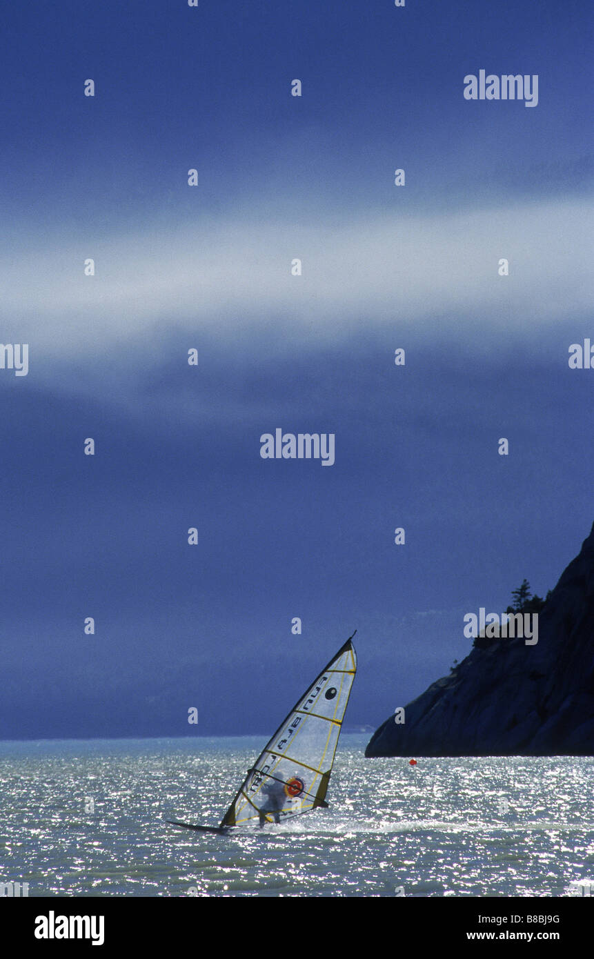 Windsurfer, Squamish, Britisch-Kolumbien Stockfoto