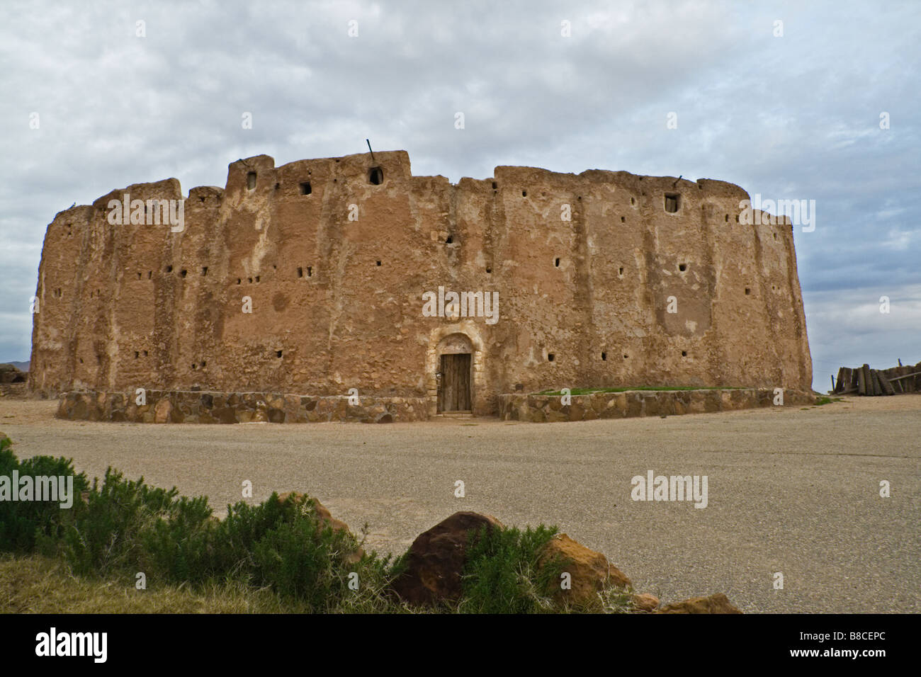 Qasr al-Hadsch - "Pilgers Getreidespeicher". Traditionelle Berber befestigte Store oder Getreidespeicher in der Stadt mit dem gleichen Namen, Libyen. Stockfoto