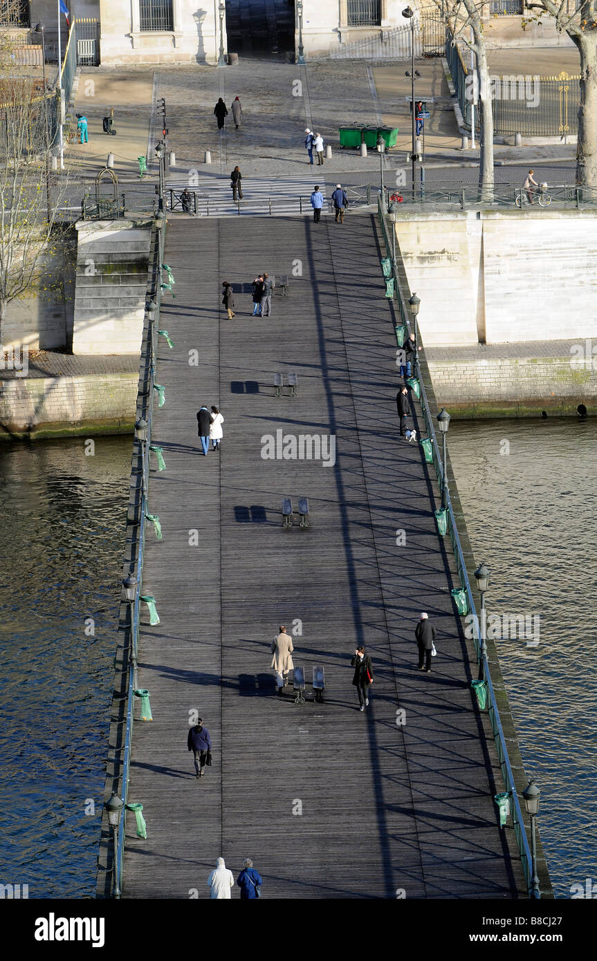 Le Pont des Arts Paris-Frankreich Stockfoto