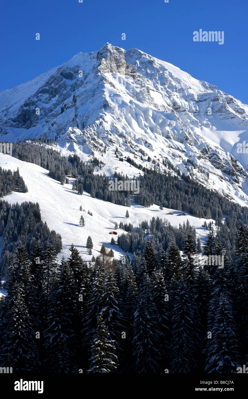Die Lohner Berg, Adelboden, Schweiz Stockfoto