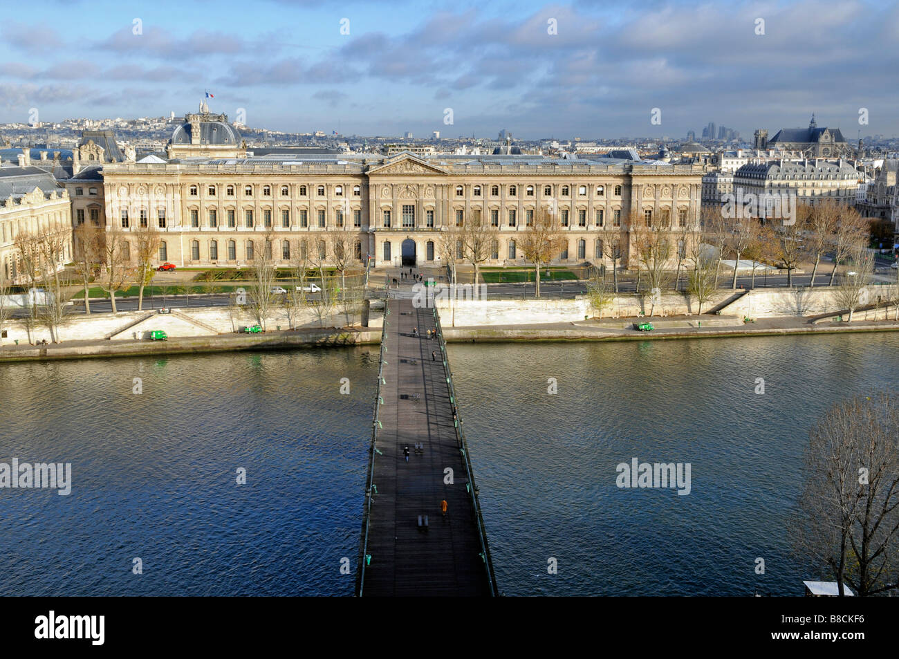 Le Pont des Arts La Seine Paris-Frankreich Stockfoto