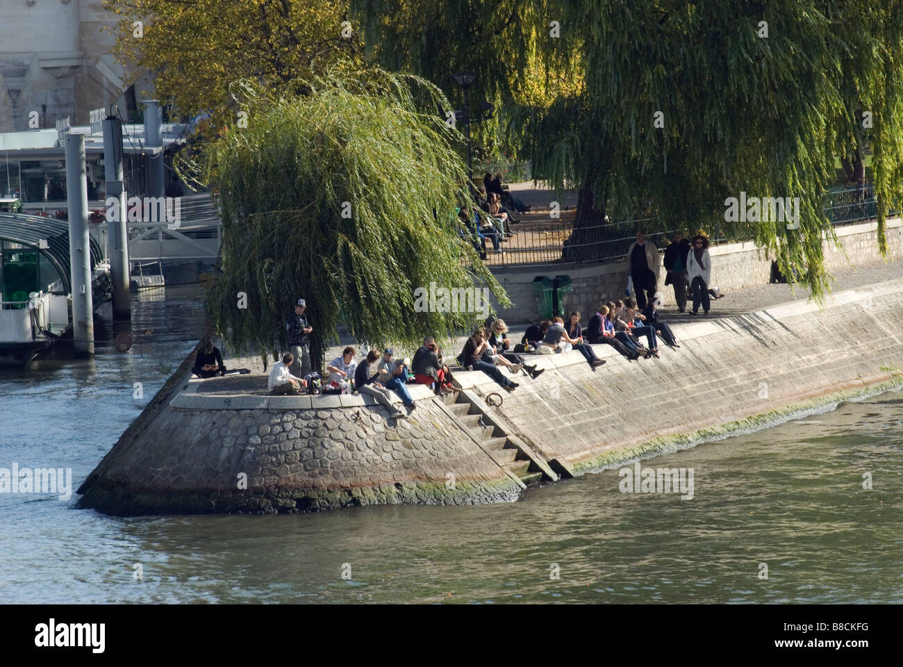 Frankreich-Paris-La Seine le Vert Galant Stockfoto