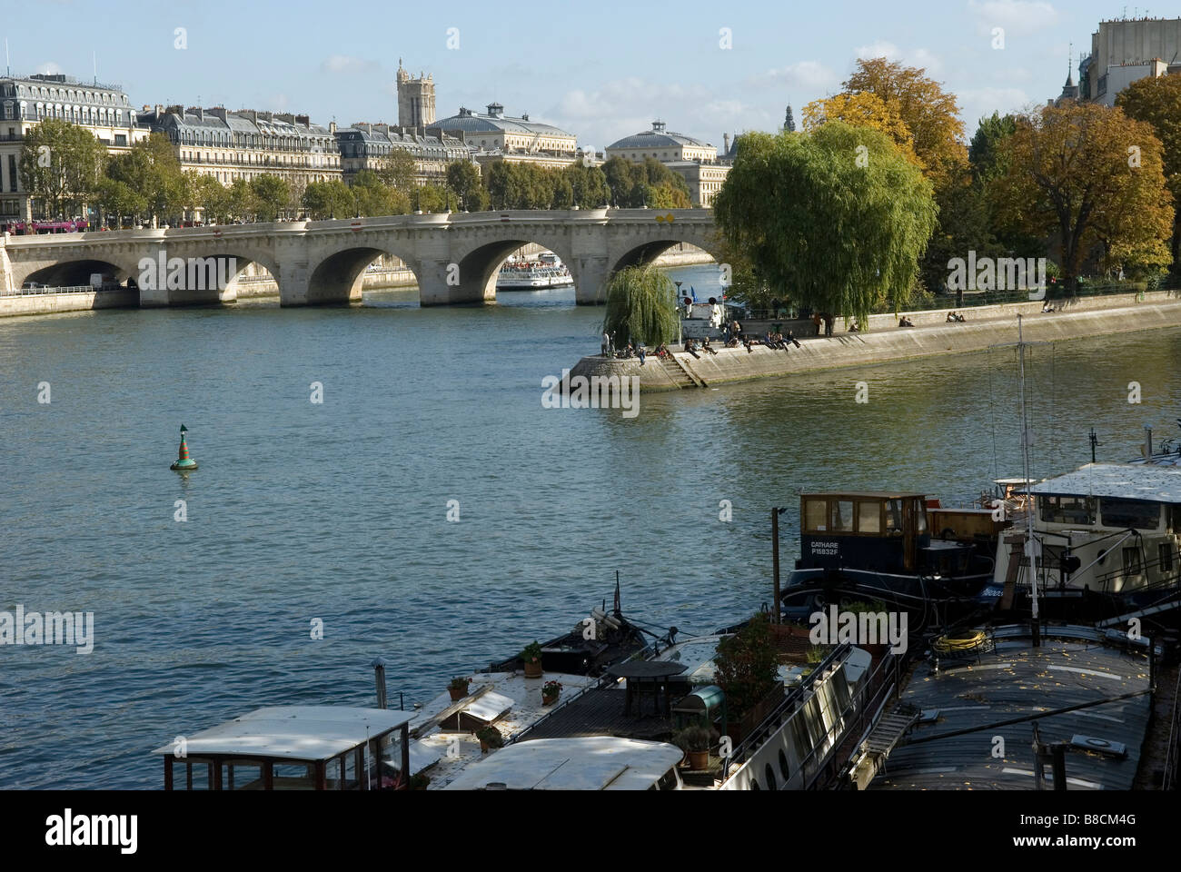 La Seine Paris Frankreich Stockfoto