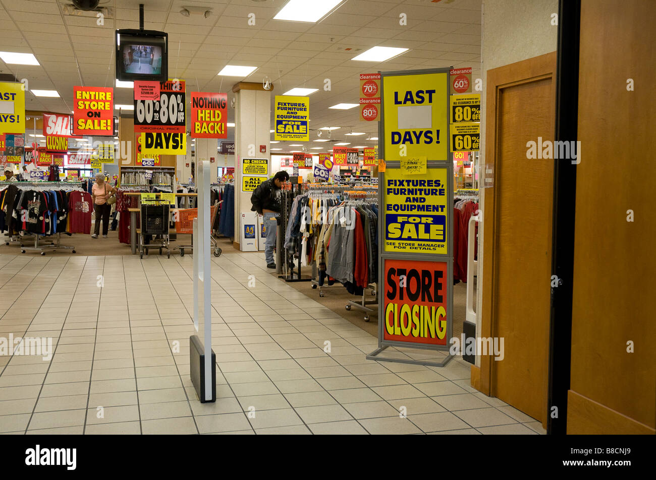 Liquidation Sales bei Konkurs Goodys Department Store Lake City Florida Stockfoto