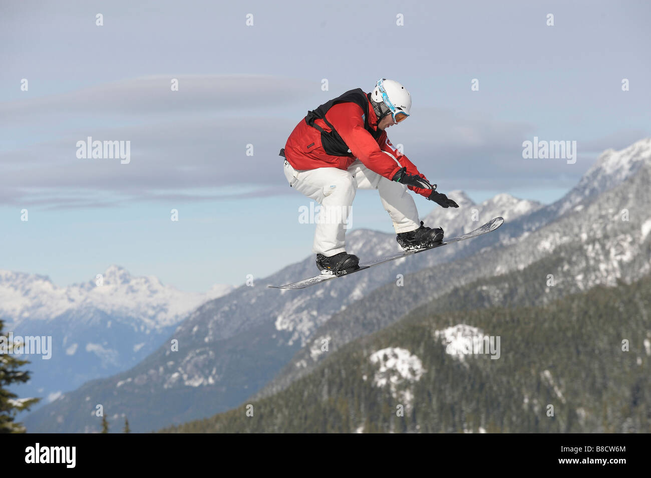 Snowboardcross Weltcup Stockfoto