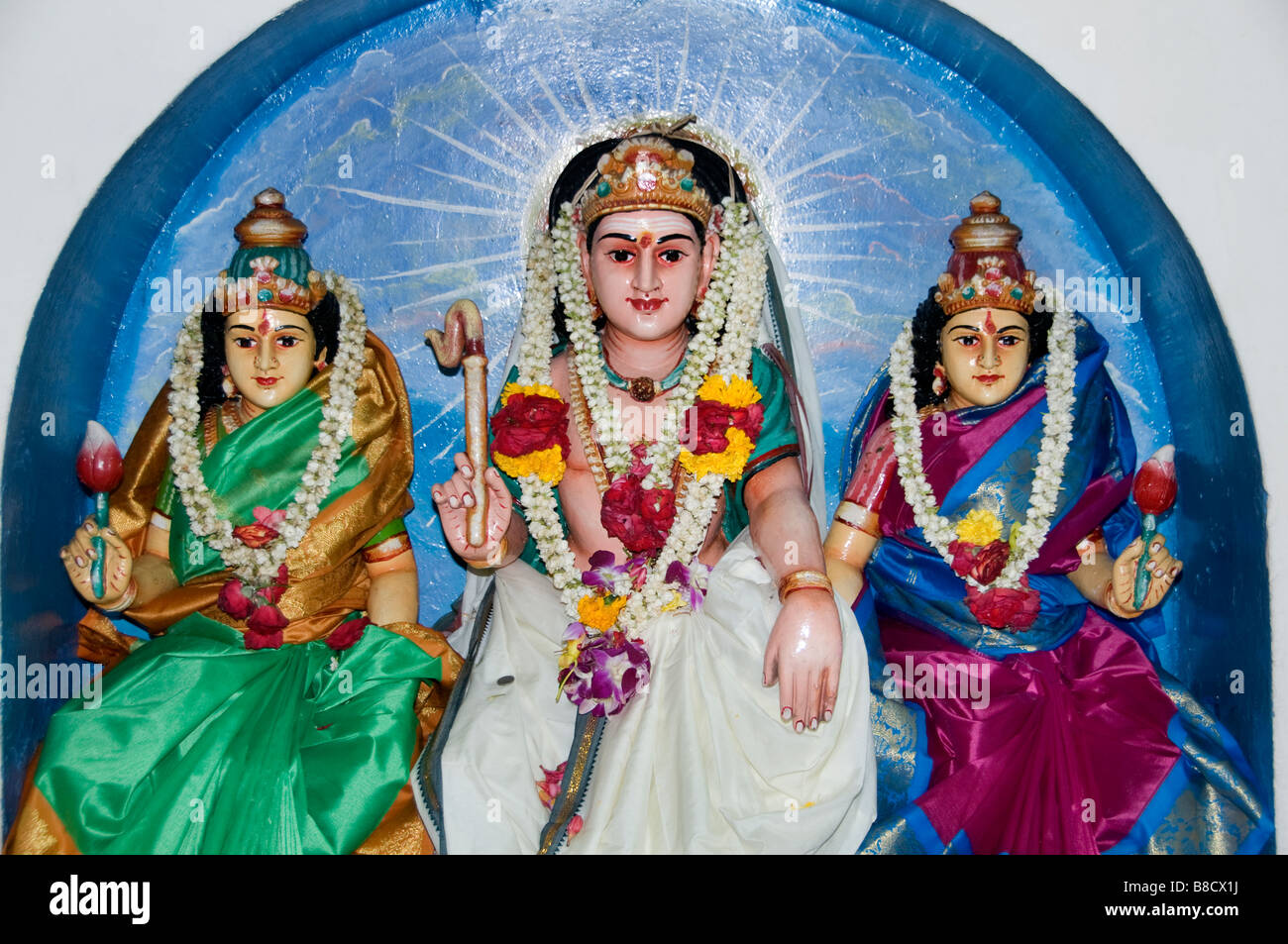 Sri Mariamman Hindu Tempel Chinatown Singapur Stockfoto