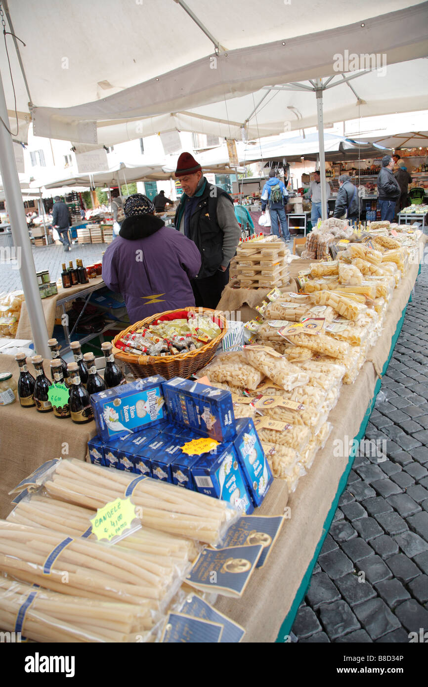 Nudeln, Campo dei Fiori, Markt, Rom, Italien Stockfoto