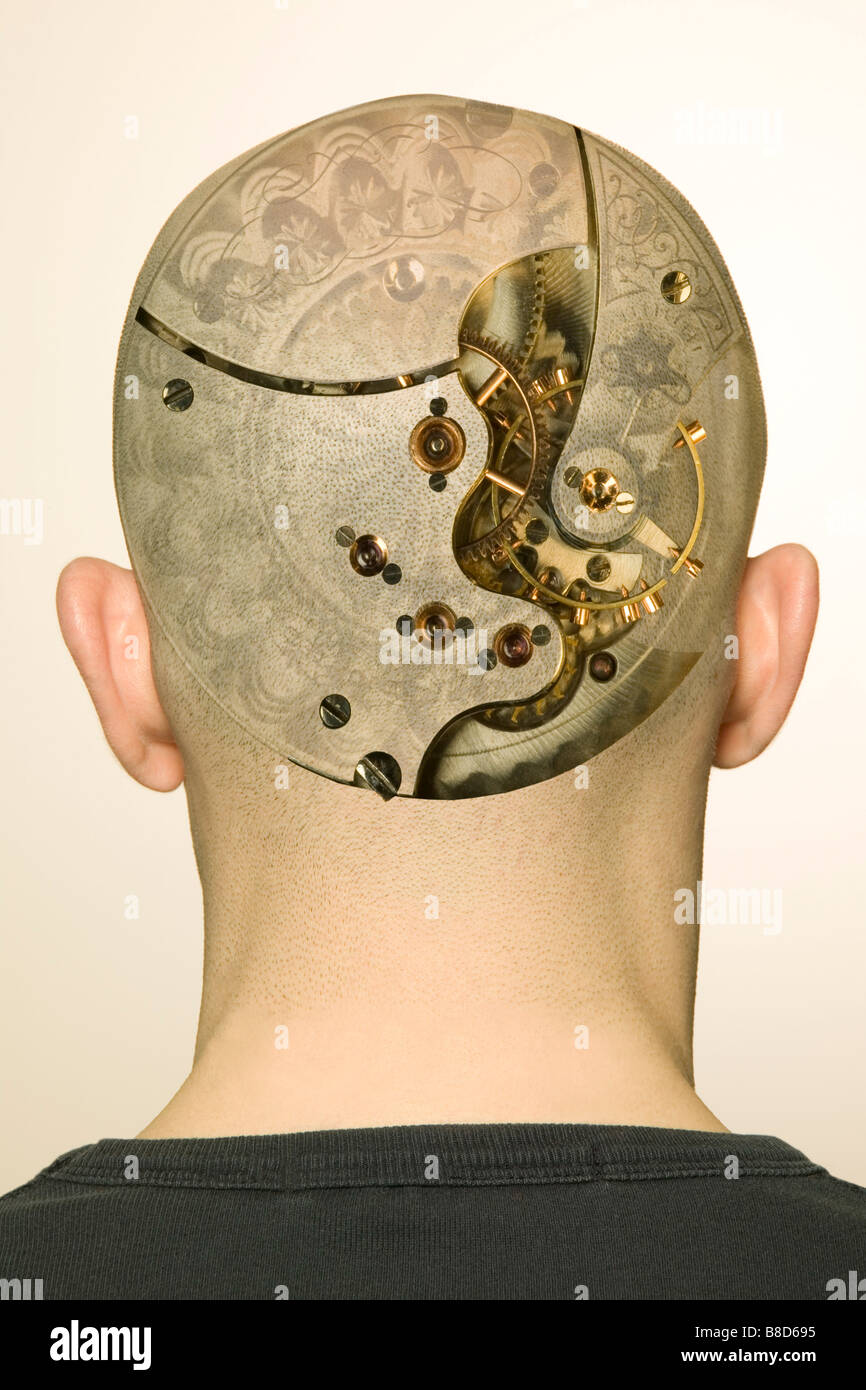 Gänge des Mannes Glatze Stockfoto