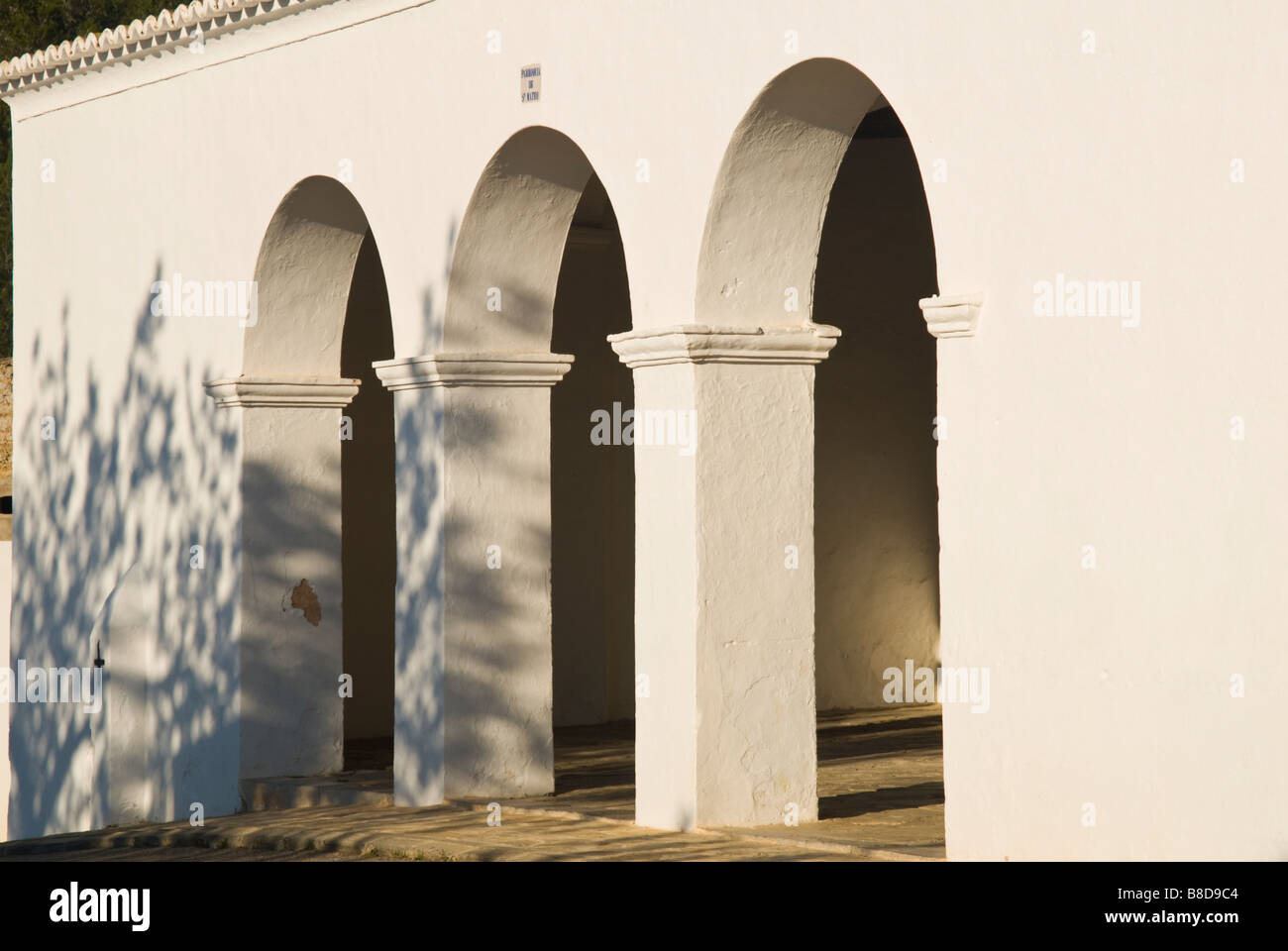 Kirche von San Mateo, Ibiza, Spanien, Bogen detail Stockfoto