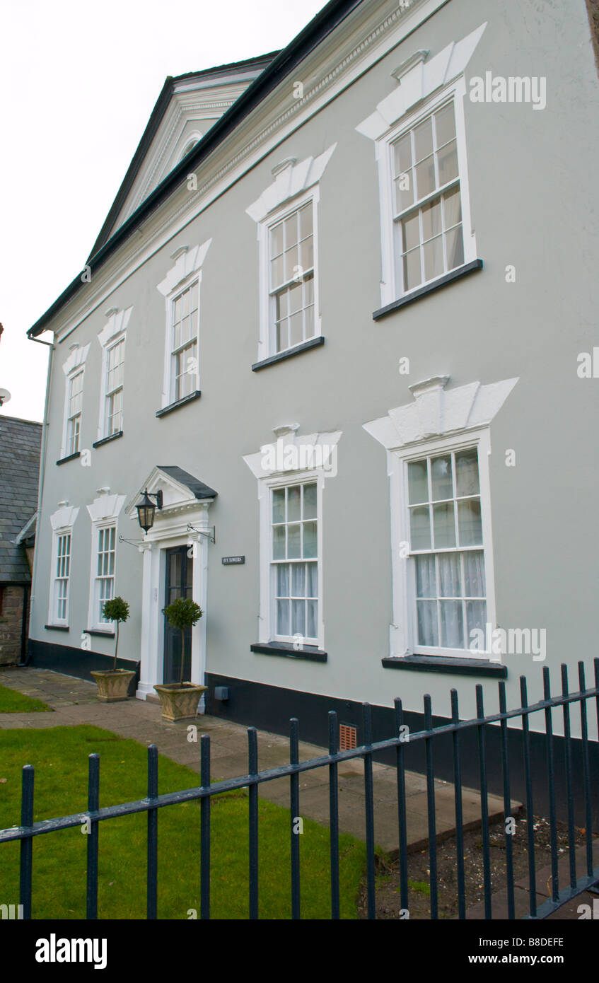 Großen georgischen Regency Einfamilienhaus in Crickhowell Powys Wales UK Stockfoto