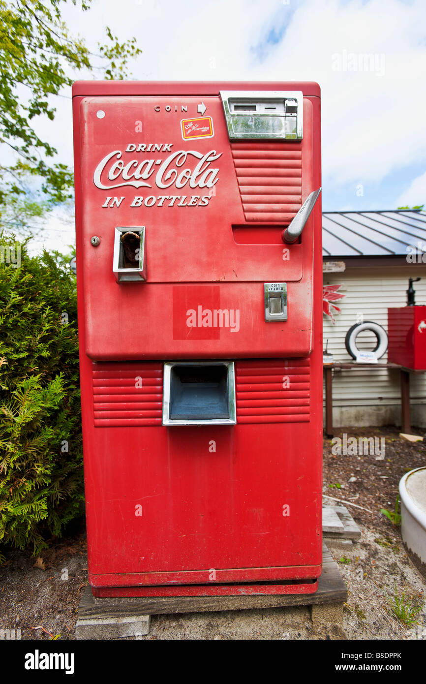 Antike Coca-Cola-Automaten Stockfoto