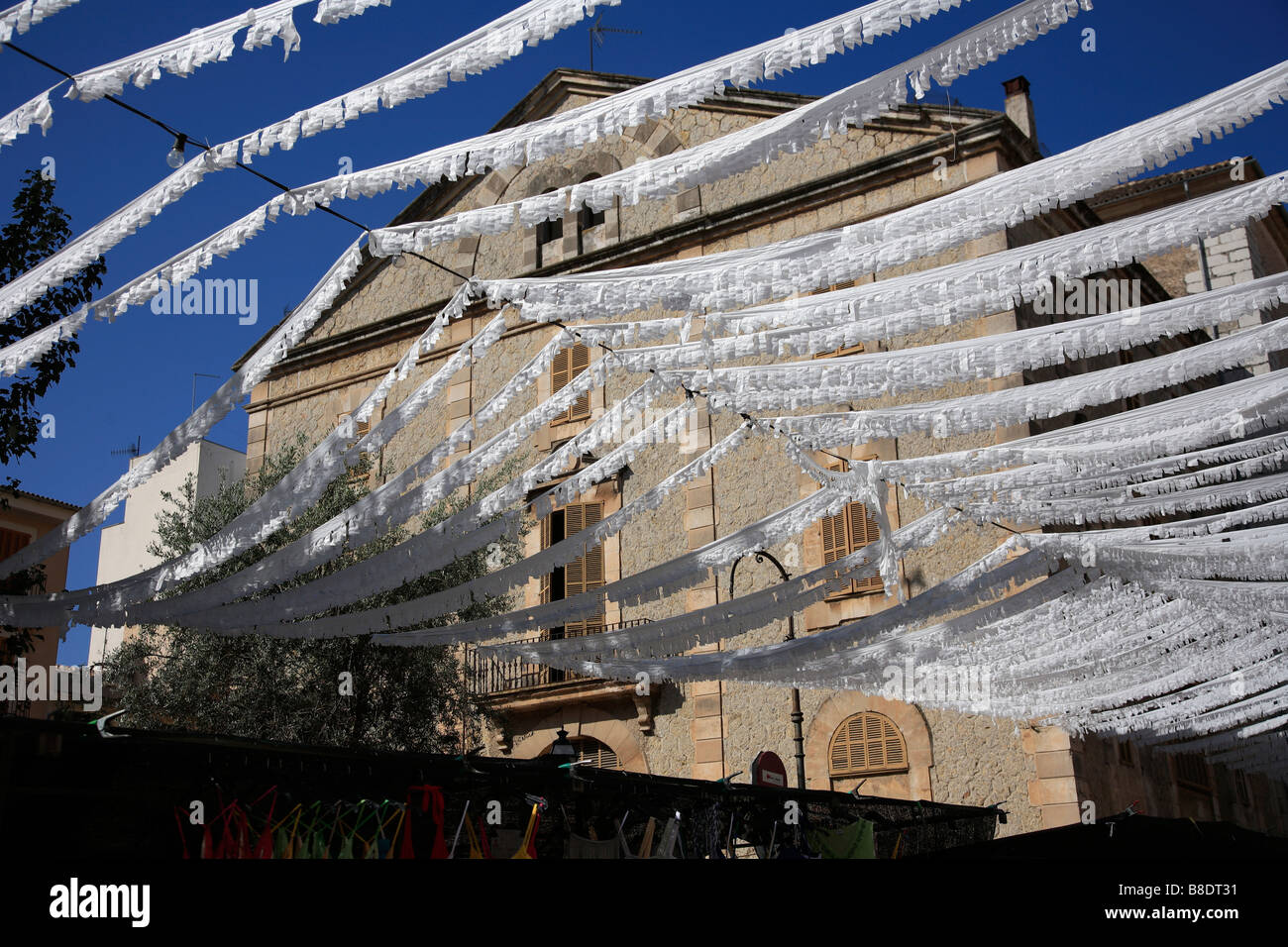 Marktstände August Sommer Inca Stadt Mallorca Mallorca Insel Balearischen Inseln Mittelmeer Spanien Stockfoto