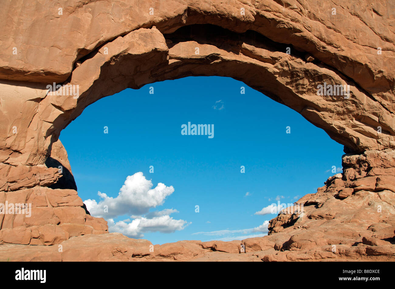 Nord-Fenster-Arches-Nationalpark Utah USA hautnah Stockfoto