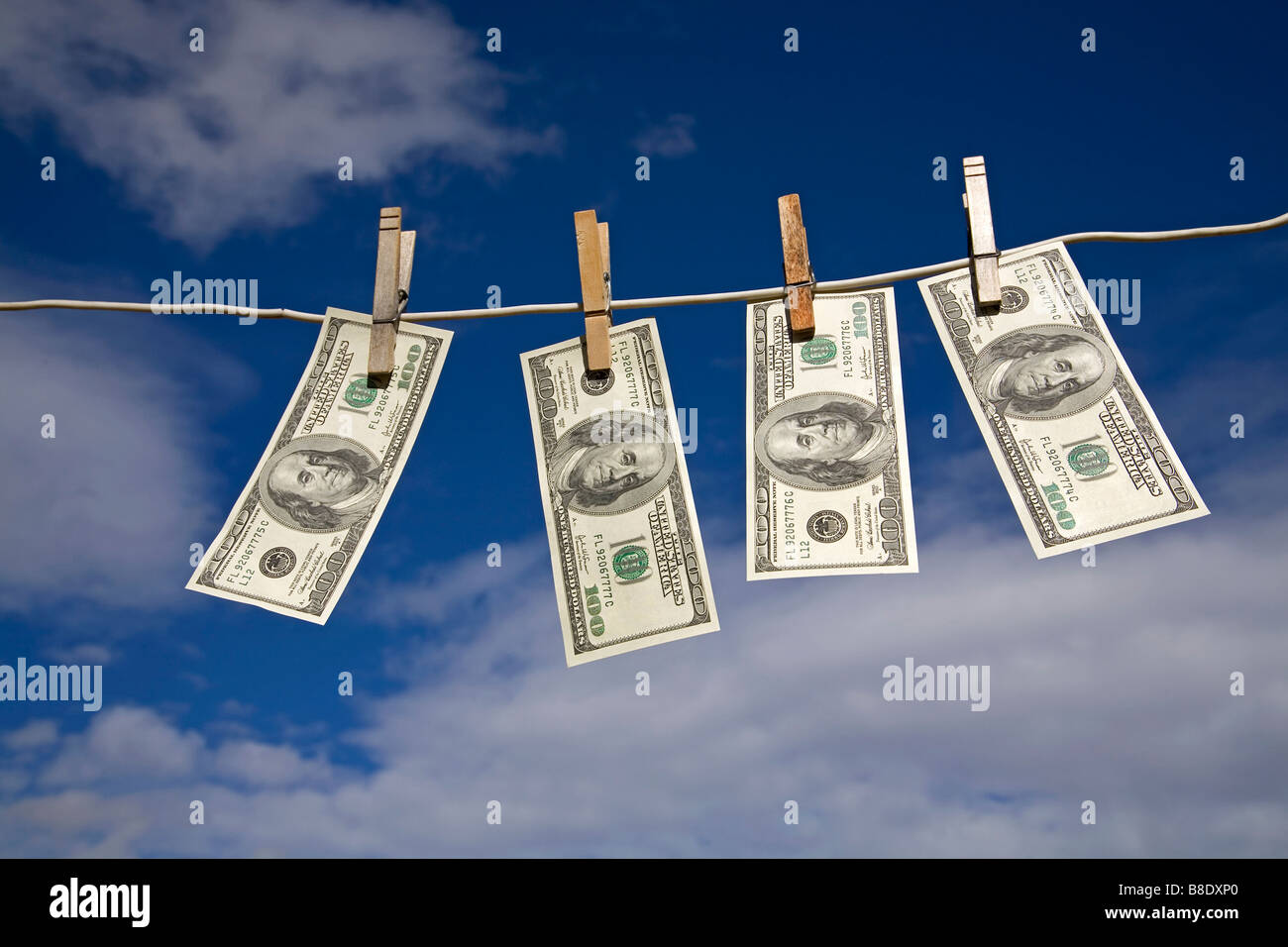 Geld Geldwäsche Geldwäsche Geldwäsche Währung Stockfoto