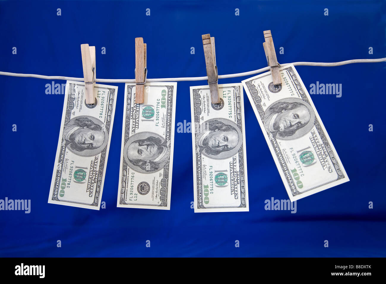 Geld Geldwäsche Geldwäsche Geldwäsche Währung Stockfoto