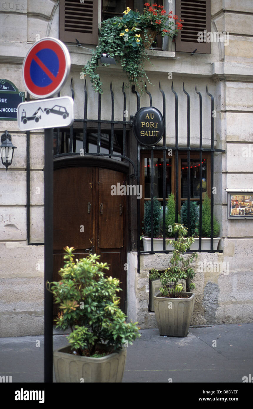 Paris, Kabarett Au Port Salut, rue des Fossés-Saint-Jacques, fotografiert aus Sicht von Eugène Atget verwendet Stockfoto