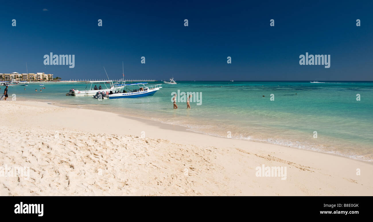 Strand von Playa del Carmen Mexiko Stockfoto