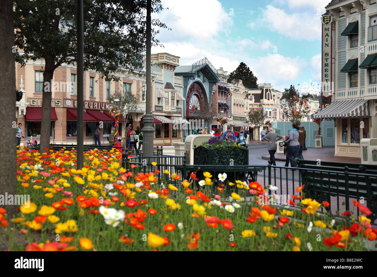 Main Street im Freizeitpark Disneyland Kalifornien USA Stockfoto