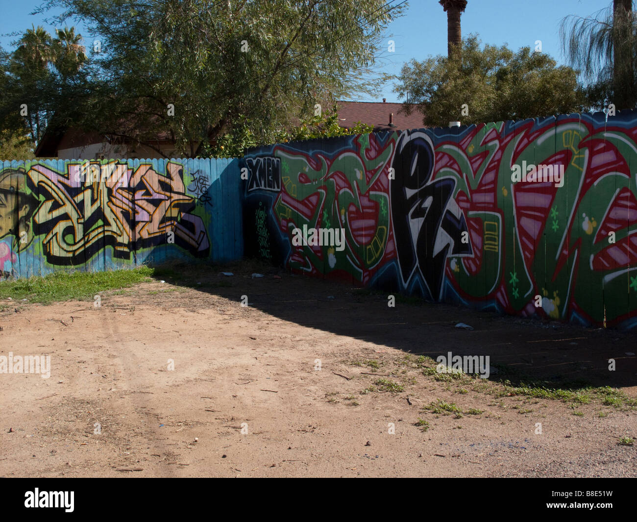 Graffiti an einer Wand in Chandler AZ, USA Stockfoto