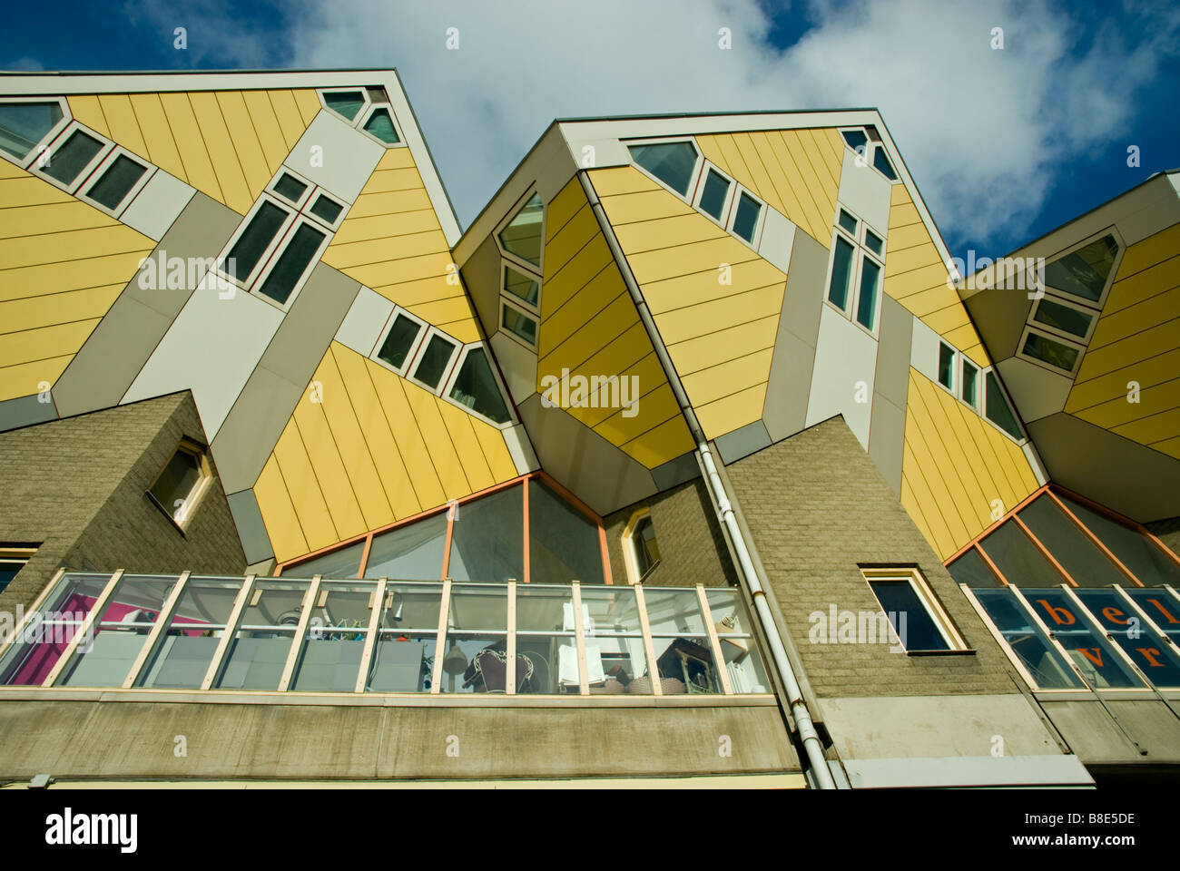 Kubuswoningen Rotterdam Zuid-Holland-Niederlande Stockfoto