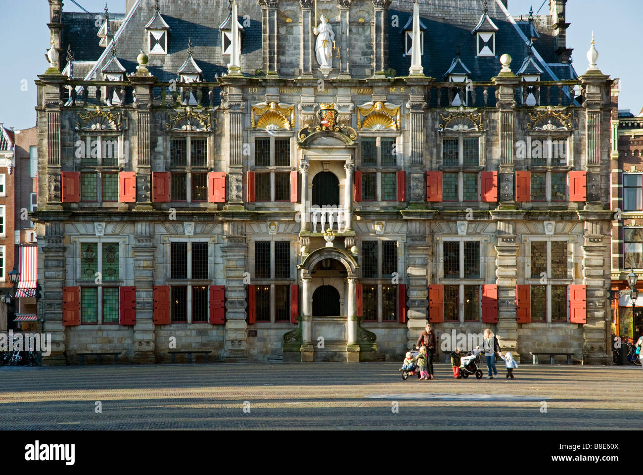 Stadhuis Delft Zuid-Holland-Niederlande Stockfoto