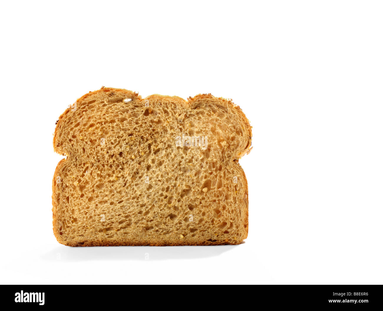 Stück geschnitten Bio Weizen-Brot Stockfoto