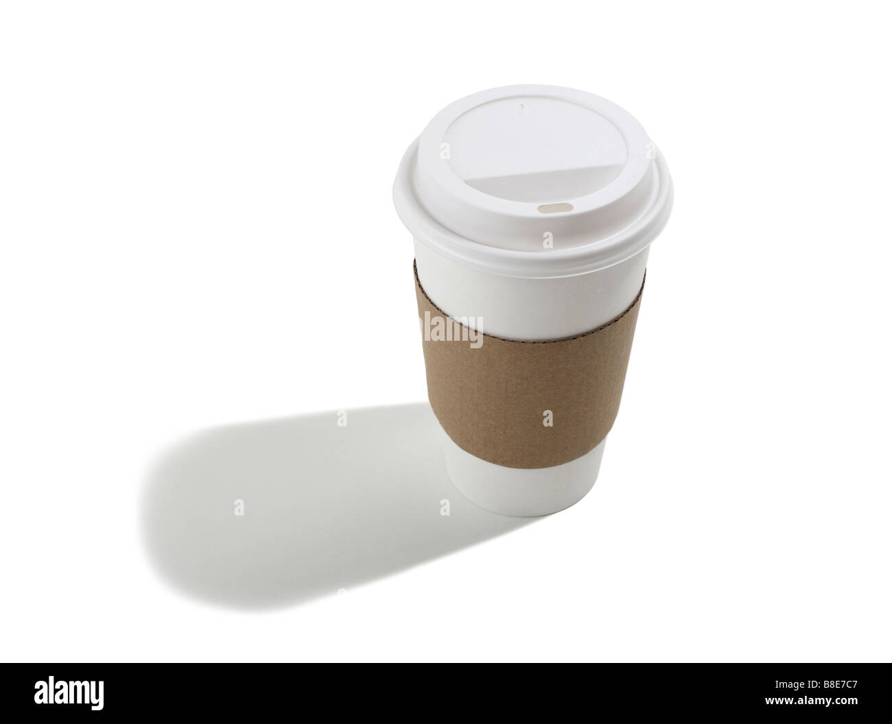 Nehmen Sie Einweg-Kaffeetasse Stockfoto