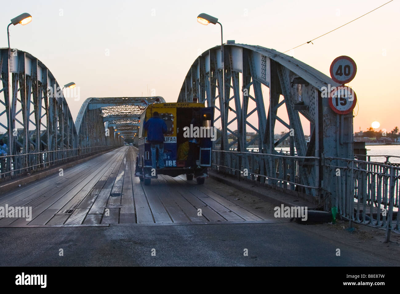 Faidherbe Brücke in St-Louis in Senegal Afrika Stockfoto