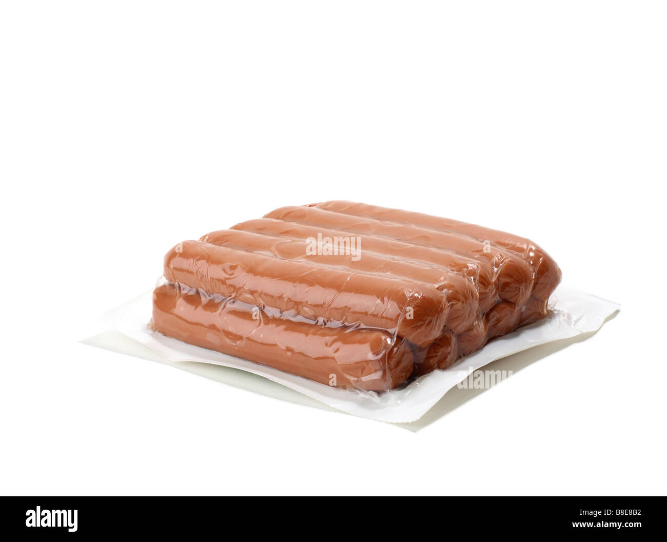 Paket von Hot Dogs Stockfoto