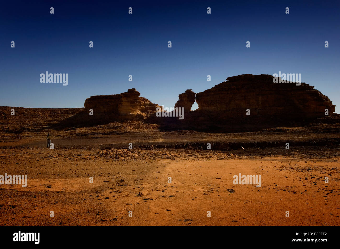 eine Wüstenlandschaft in Ägypten Stockfoto
