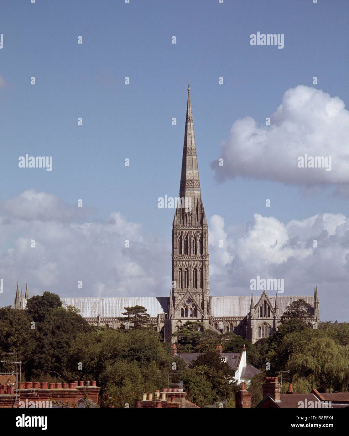 Salisbury Kathedrale Spire Stockfoto