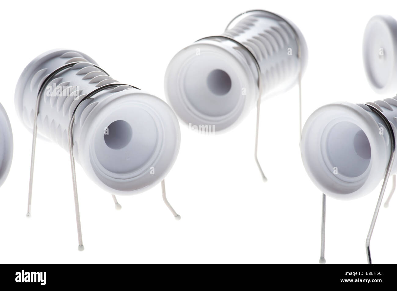 Objekt auf weiße Frau Zubehör Lockenwickler Stockfoto