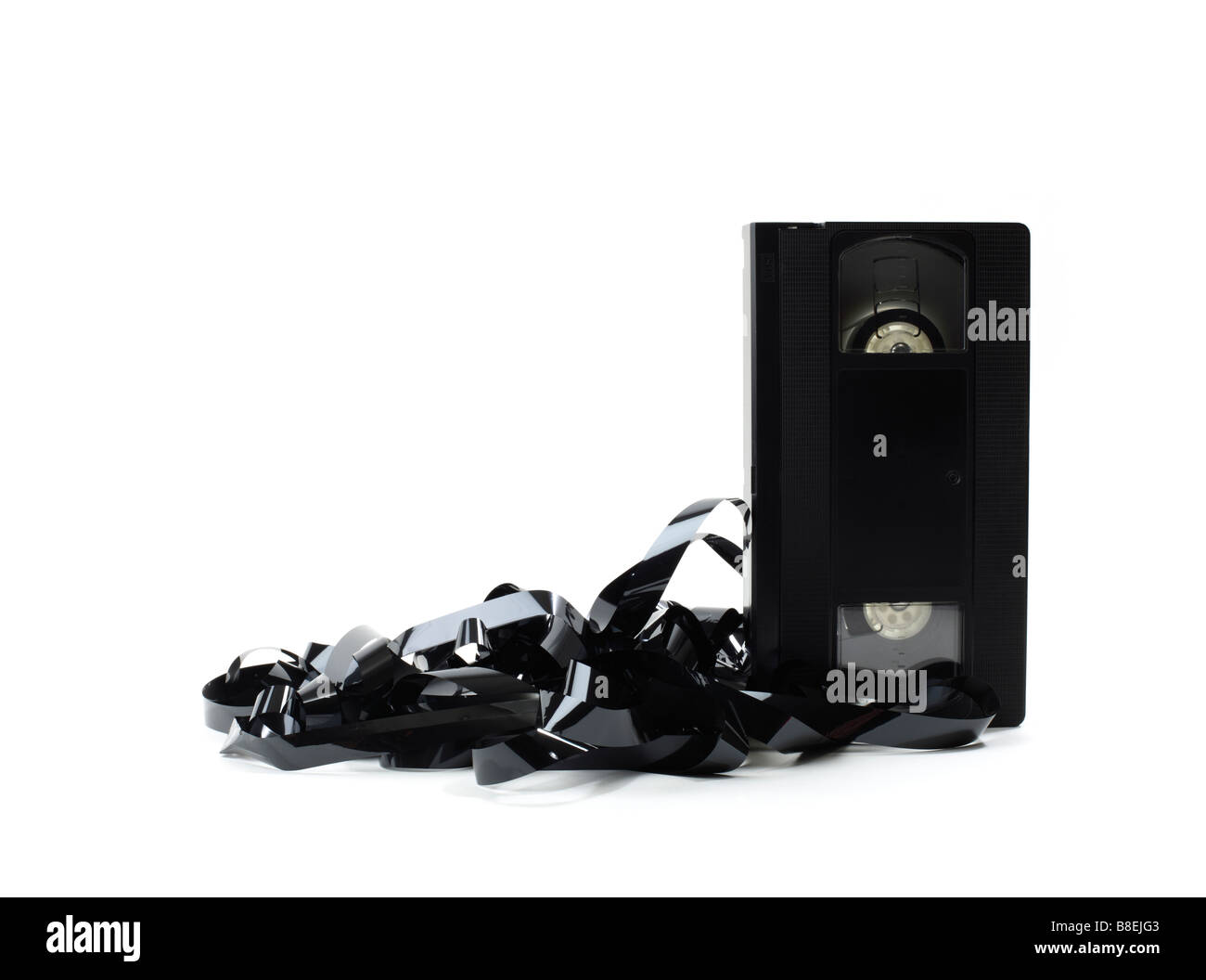 Zerstörte VHS-Video-Band Stockfoto