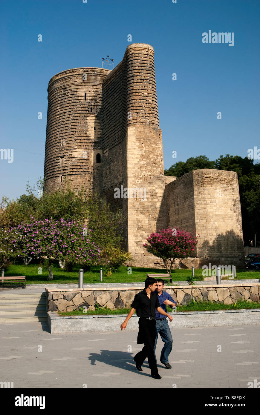 Jungfrauen Turm Baku Aserbaidschan Kaukasus Reisen Asien Europa Stockfoto