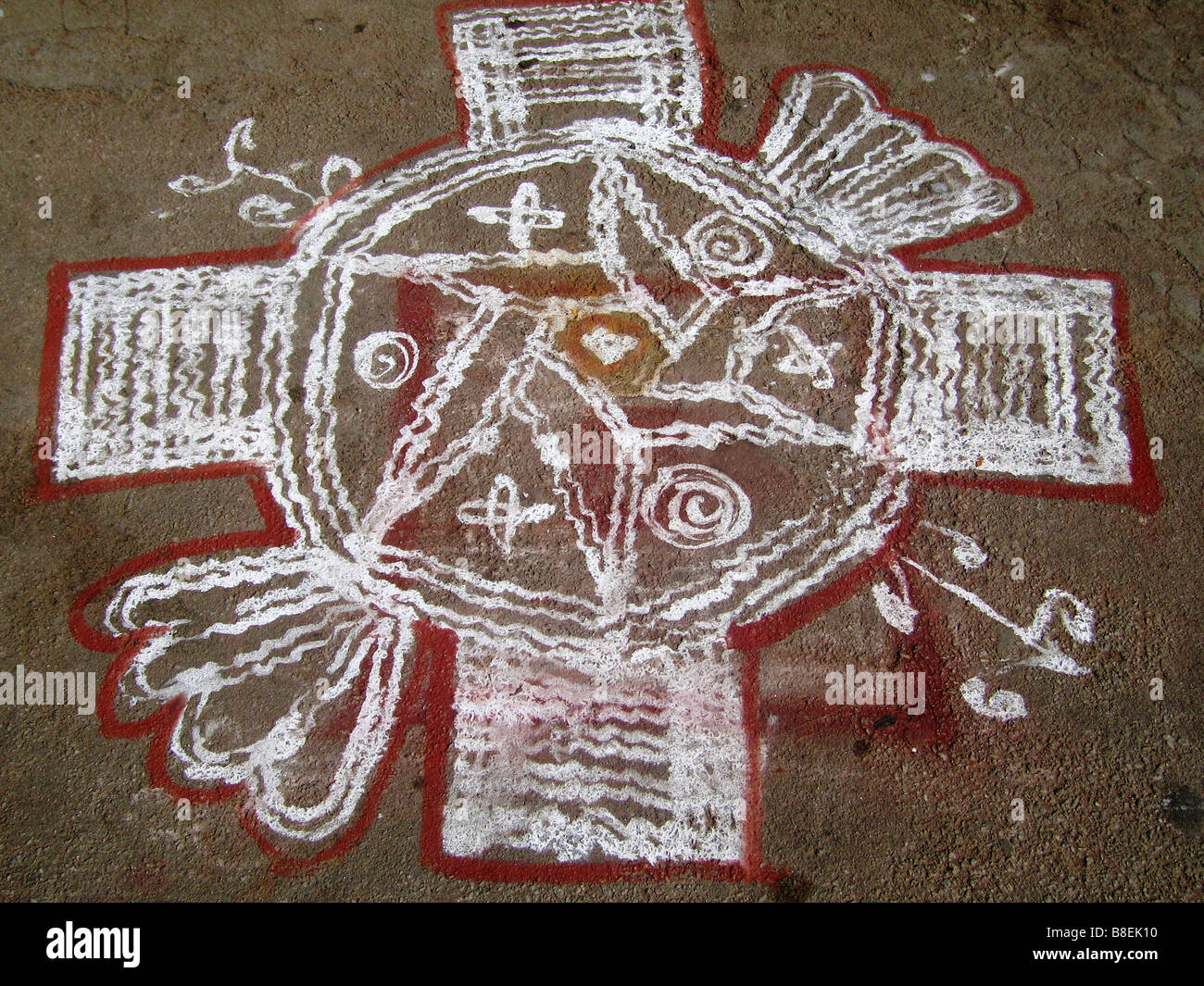 Traditioneller Fußboden-Dekoration Stockfoto