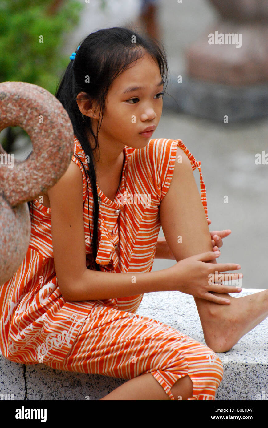 Vietnamesische Mädchen, Hue, Vietnam Stockfoto