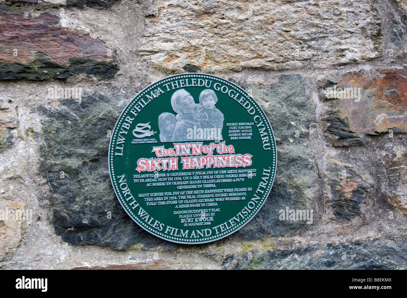 Nordwales-Film und Fernsehen Weg. Speicherort für "Inn des sechsten Glücks" 1958, Beddgelert Snowdonia Nordwales Stockfoto