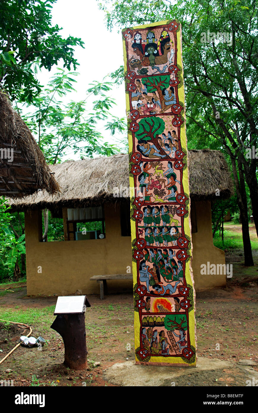 Patua Gemälde, Midnapur West-Bengalen, an Manav Sangrahalaya, Bhopal, Madhya Pradesh, Indien Stockfoto